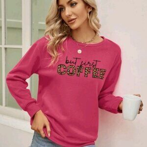 🔥"But first Coffee Thermal lined sweatshirt